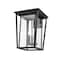 Z-Lite Seoul 3 Light Outdoor Wall Sconce, Black & Clear 571XL-BK - alternate 2